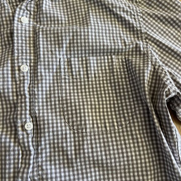 J.Crew Shirt Mens Size M Taupe White Gingham Check Button Down Classic Stretch - Picture 2 of 9